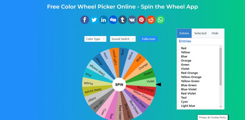 Color Wheel Picker