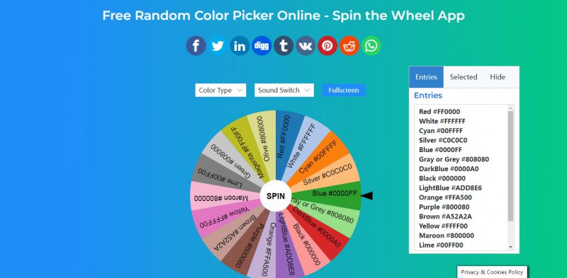 dohtml color wheel picker