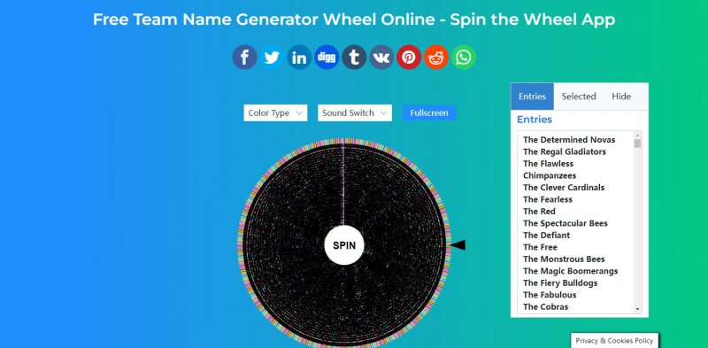 random team generator wheel