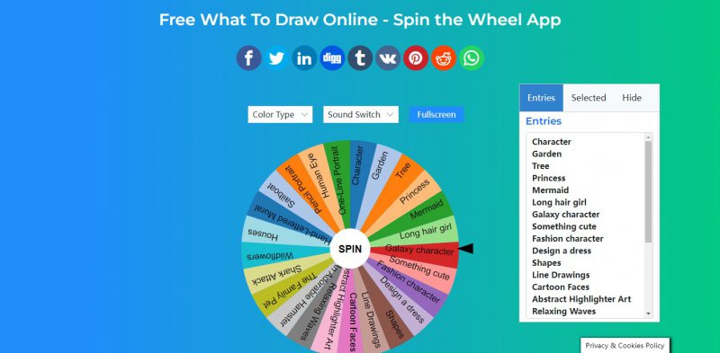 Draw a Fantasy World  Spin the Wheel - Random Picker