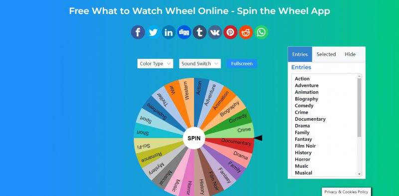 What to Watch Wheel