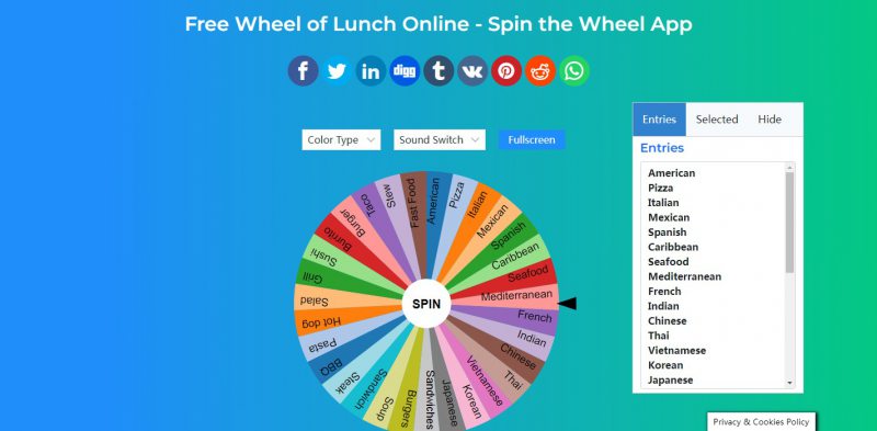 Food Spinner Wheel - Food Wheel Generator will help you choose in seconds  by BravoWheel