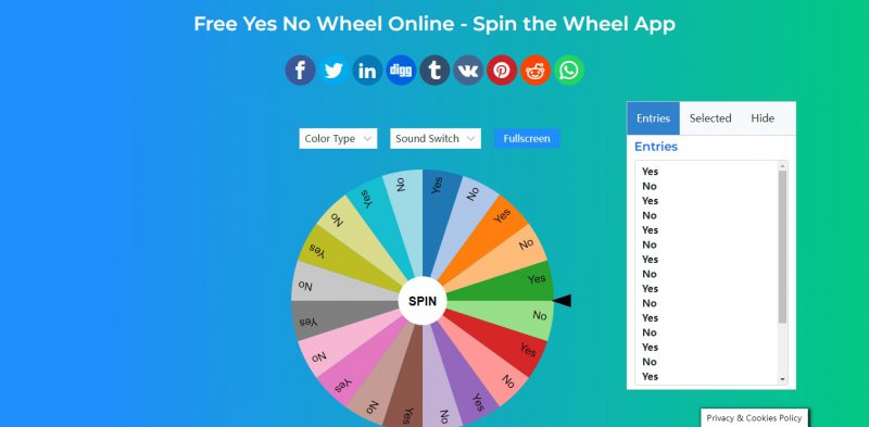 Yes or No Wheel ✔️❌ Spin and Get Your Answers